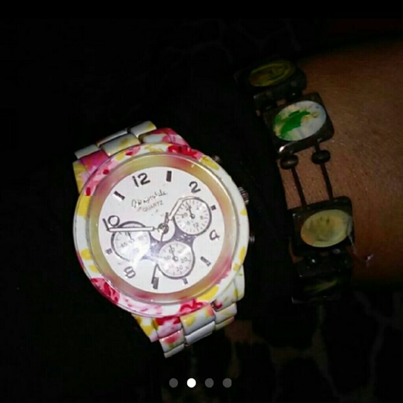Pink Floral Watch