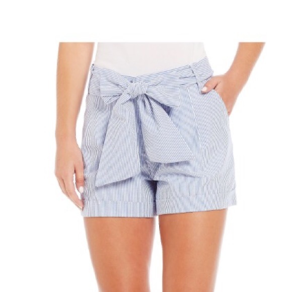 Lauren James Seersucker Bow Short 3.5" - Picture 3 of 4