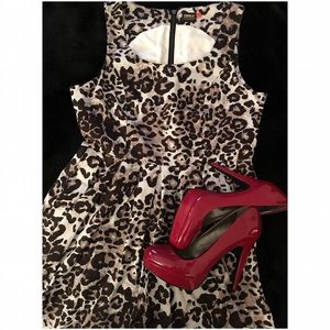 Fit and Flare Leopard Print Dress