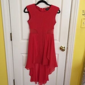 Bebe Coral High Low Dress Size Small