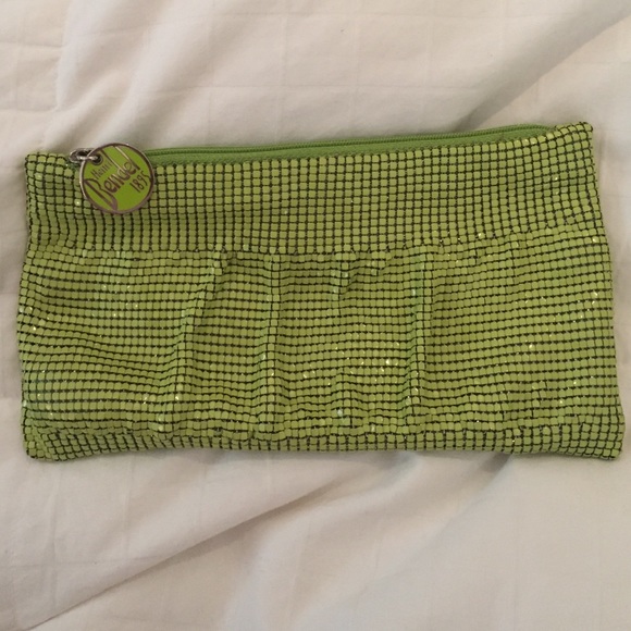 Green sequin Henri Bendel clutch