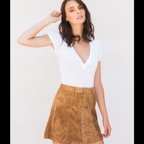 Natalia Vegan Suede Skirt (S, M, L) - Picture 2 of 4
