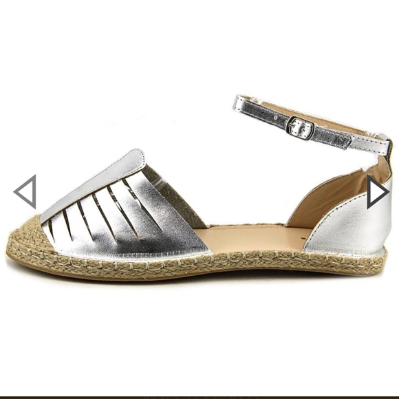 New Qupid Silver Espadrilles Size 9 - Picture 2 of 4