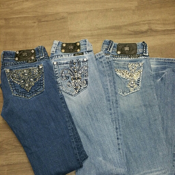 3 pairs of Miss Me jeans