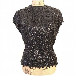 Vintage Sequined and Beaded Blouse