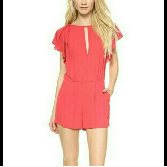 BCBG Karmin romper size 8 in poppy color