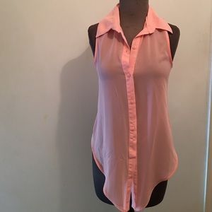 Blush tank top blouse