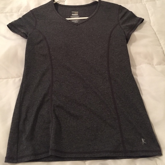 Danskin semi-fitted dark grey workout top