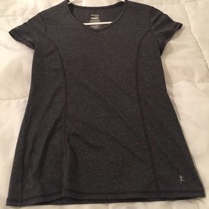 Danskin semi-fitted dark grey workout top