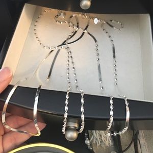 Set of 3 sterling silver, .925 chains.