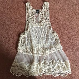 Lace tank top shirt