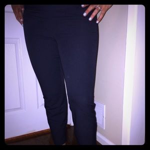 Black and Khaki - Maternity dress crop pants