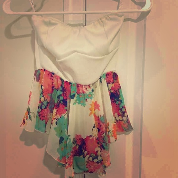 Papaya Strapless Tank