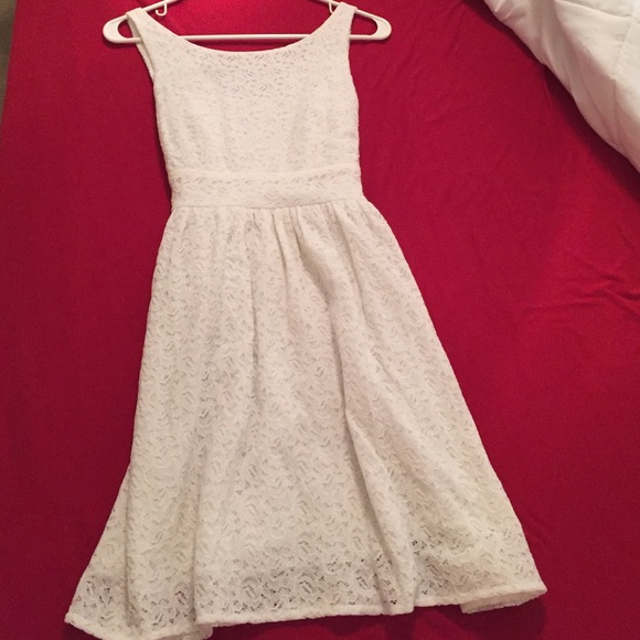 Delia's white lace-type dress