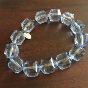 Tarina Tarantino Lucite Bead Stretch Bracelet Blue