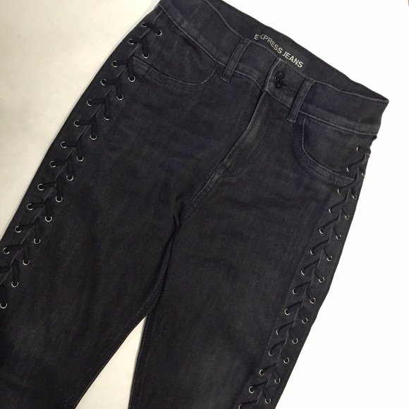 express lace up jeans