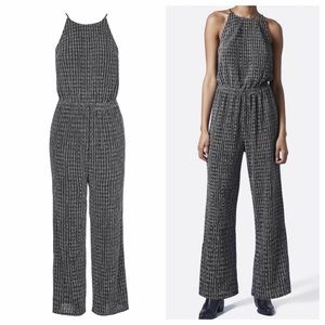 Topshop black glitter jumpsuit