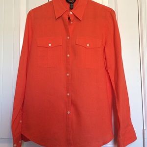 Orange linen Ralph Lauren shirt