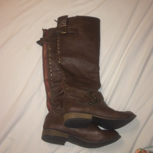 brown riding boots
