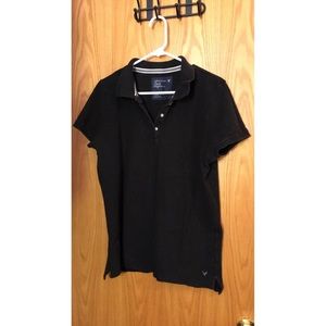 American Eagle Black Polo