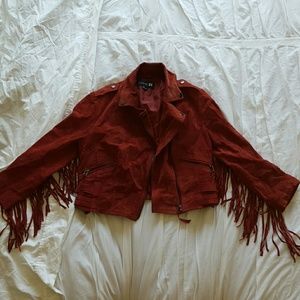 Suede tassel jacket