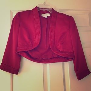 Badgley Mischka Red Bolero Jacket
