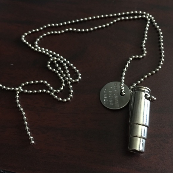 Half United Fighting Hunger Silver Bullet Necklace