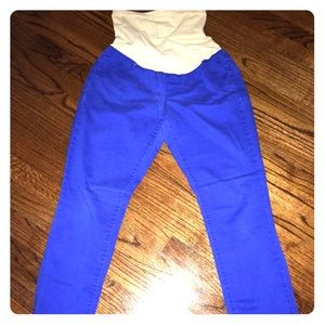 Blue maternity pants