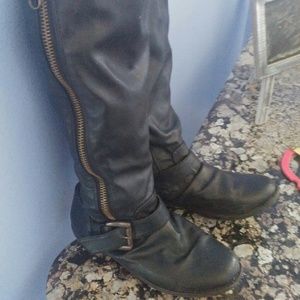 Black tall boots