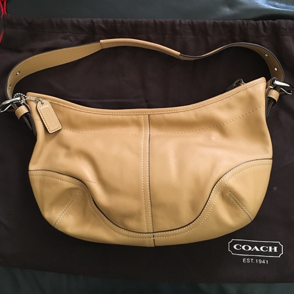 Tan coach purse