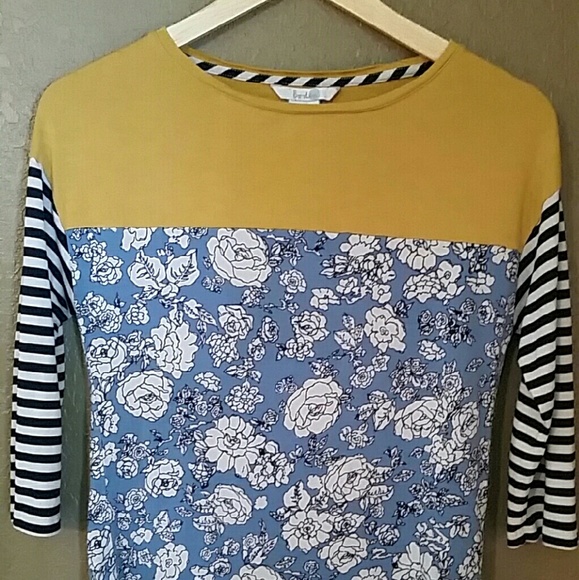 Boden top mixed print