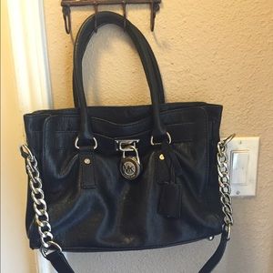 On trade Michael Kors Black leather Hamilton