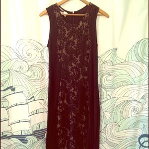 Little black dress with lace overlay