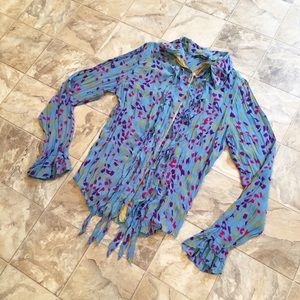LE CAVIAR VINTAGE Crinkle Blouse