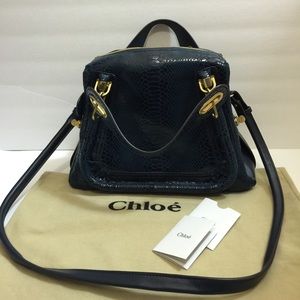 SALE!!!Navy blue snake skin bag