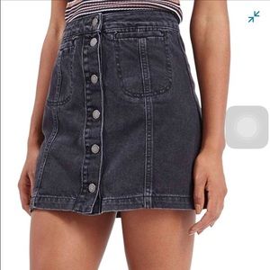 Topshop button up denim skirt