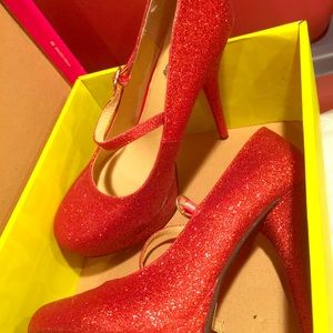 Glitter Red Pumps