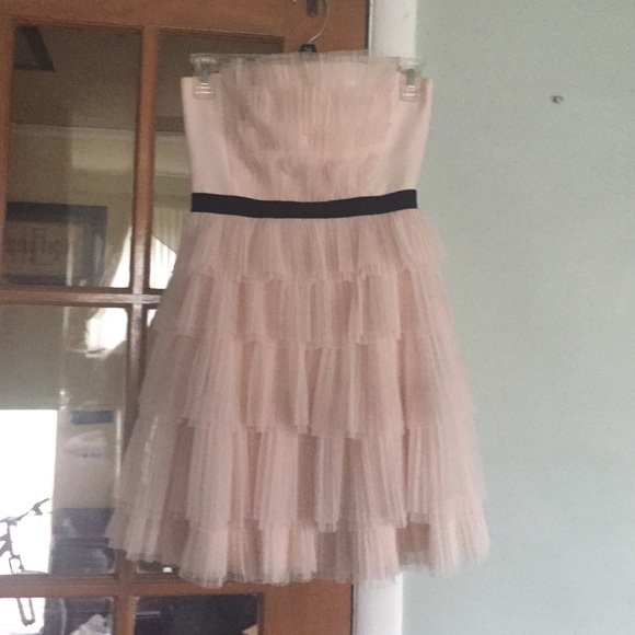 BCBG strapless tulle Ruffled dress