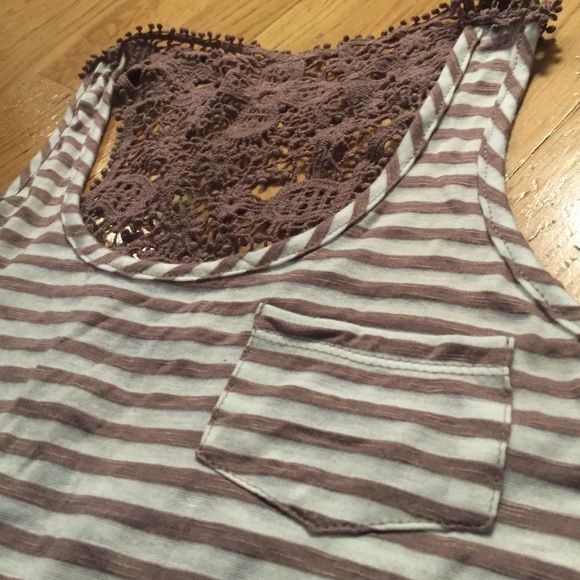 Striped racer back tank top - Picture 2 of 3