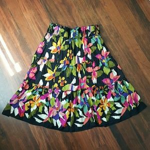 Chaudry KC tiered floral skirt