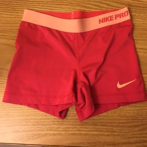 Nike Pro red shorts