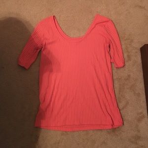 Orange Long Sleeves Blouse