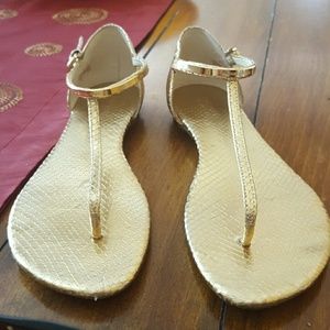 Michael Kors  gold Sandals.