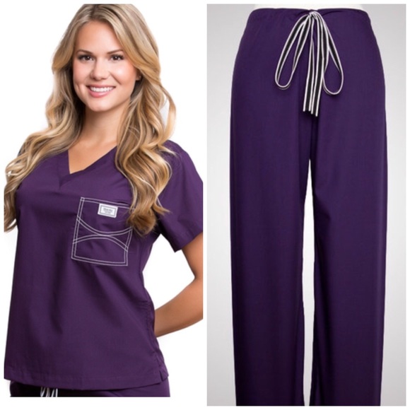 Blue Sky Scrubs! Eggplant set