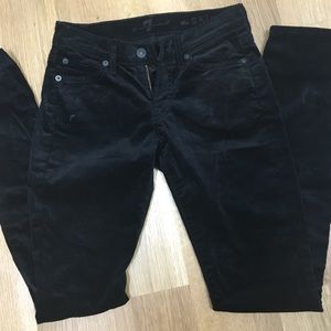 Size 24 Seven Jeans velvet black skinny jeans