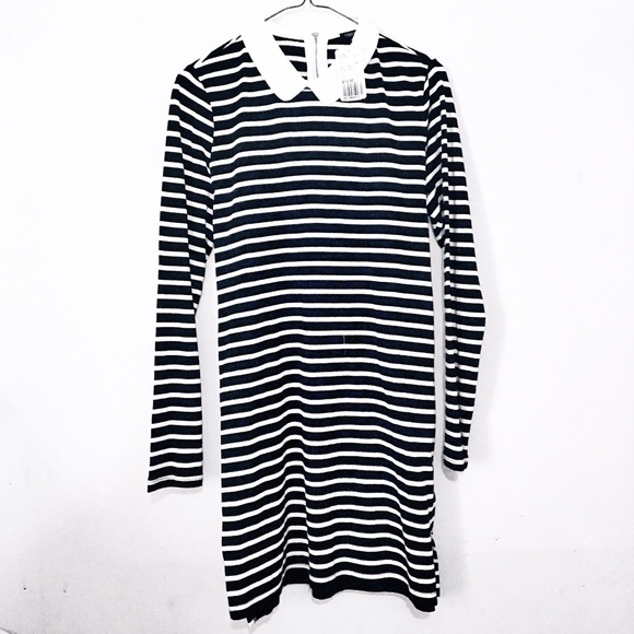 Striped Peter Pan collar dress