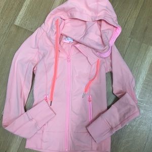 Lululemon size 4 neon pinkish orange jacket!