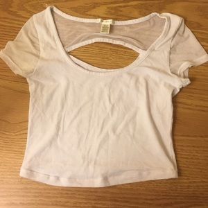 white mesh crop top