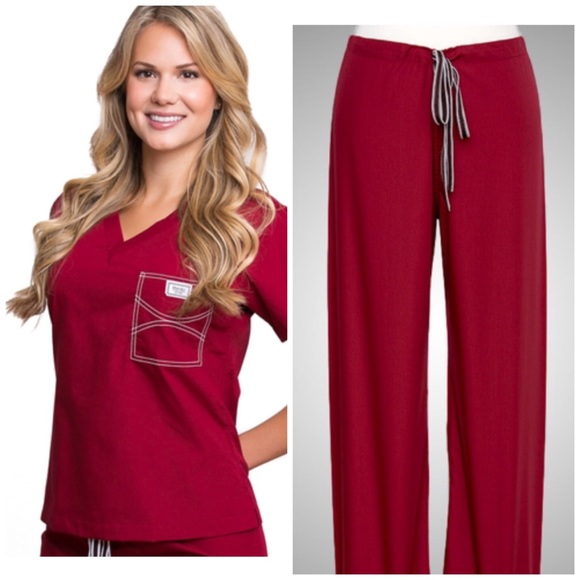 Blue Sky Scrubs! Crimson set