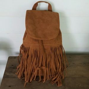 NWT Vegan Suede Backpack